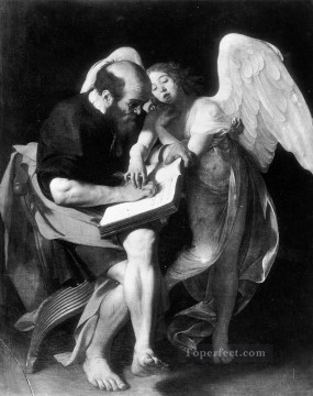 Caravaggio Painting - St Matthew and the Angel Caravaggio